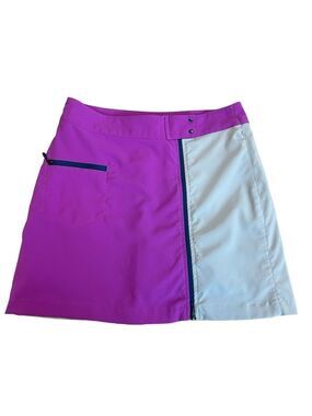 Lopez purple gray colour block skirt skort golf tennis Sz 2 NWOT